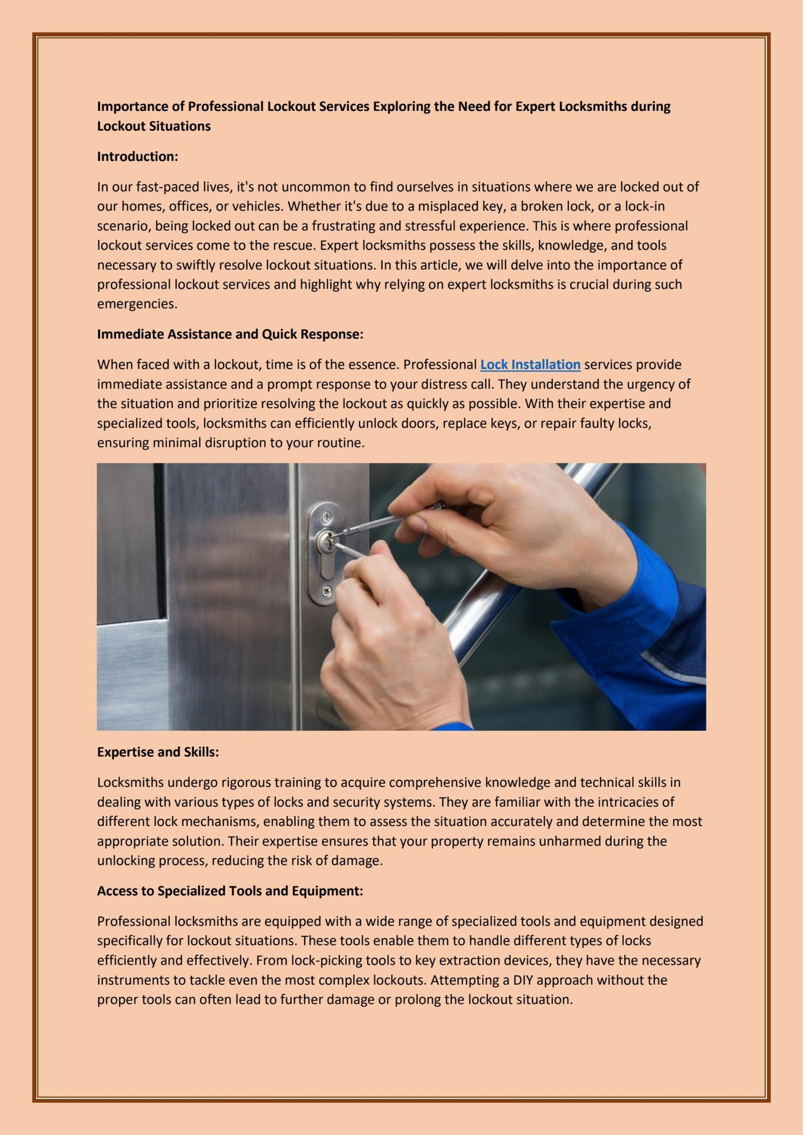 Unlocking Future Opportunities: A Career Overview of Locksmiths